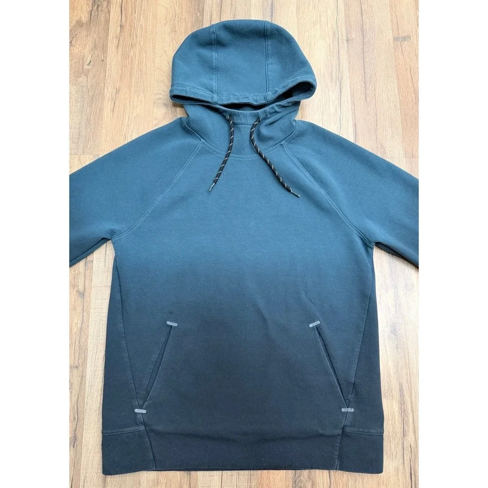 Old Navy Kids Active Dynamic Fleece Hoodie XS Teal Black Ombre Raglan Pockets